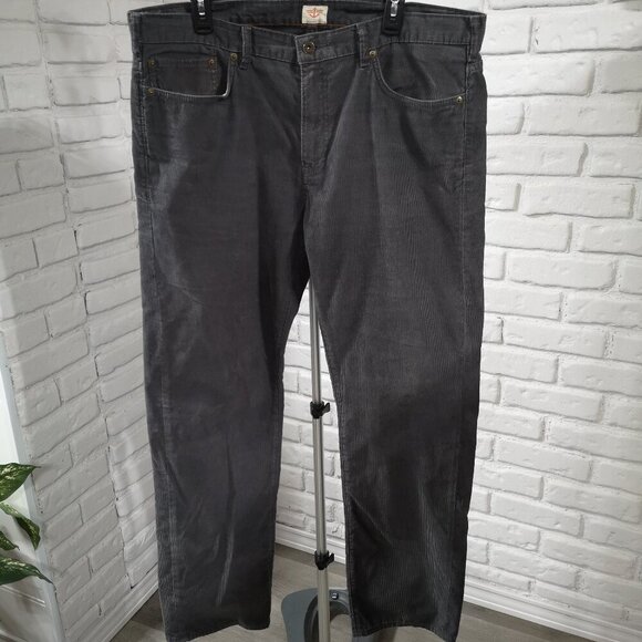 Dockers Men's Size 38/32 Dark Grey Straight Fit Corduroy Pants - Picture 1 of 16